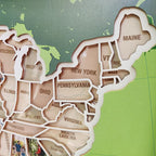 Personalized USA Photo Travel Map - Green