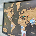 Premium Framed Wooden World Map Wall Art