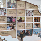 Personalized MLB Stadium Map Photo Frame(3D Raised Lettering)