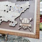 Personalized Baseball Stadium Map | Retirement Gifts