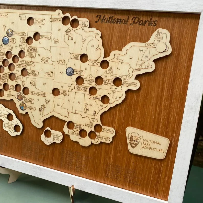 Custom National Park Map - Framed Wall Art & National Park Visitor Decor