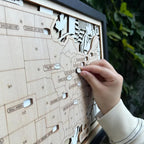 3D Wooden Ice Hockey Arena Map Art - Custom NHL Fan Gift for Him