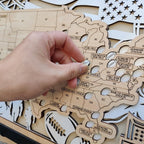 Football Stadium Map Tracker, Custom Wood Art
