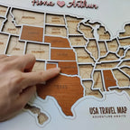 Personalized USA States Puzzle Map(White)