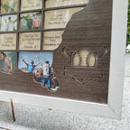 Personalized MLB Stadium Map Photo Frame(3D Raised Lettering)