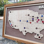 Personalized Baseball Stadium Map | Father's Day Gift for Sports Fans