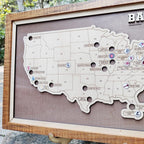 Personalized Baseball Stadium Map | Retirement Gifts