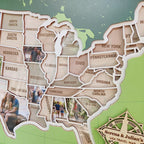 Personalized USA Photo Travel Map - Green
