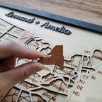 Personalized USA States Puzzle Map(Natural Wood)