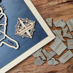 50 States Puzzle Map - Laser Cut Wooden USA Travel Tracker