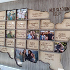Personalized Baseball Stadium Map Photo Frame