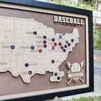Personalized Baseball Stadium Map | Father's Day Gift for Sports Fans