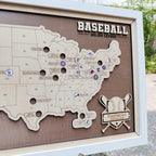 Personalized Baseball Stadium Map | Retirement Gifts
