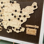 Wooden US National Parks Map - Custom Camping Tracker Wall Art