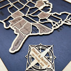 50 States Puzzle Map - Laser Cut Wooden USA Travel Tracker