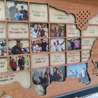 Personalized MLB Stadium Map Photo Frame(3D Raised Lettering)