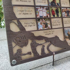 Personalized MLB Stadium Map Photo Frame(Laser Engraved Text)