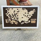 Wooden US National Parks Map - Custom Camping Tracker Wall Art