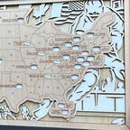 3D Wooden Ice Hockey Arena Map Art - Custom NHL Fan Gift for Him
