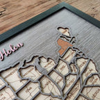 Personalized USA States Puzzle Map(Gery Oak)