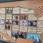 Personalized MLB Stadium Map Photo Frame(3D Raised Lettering)