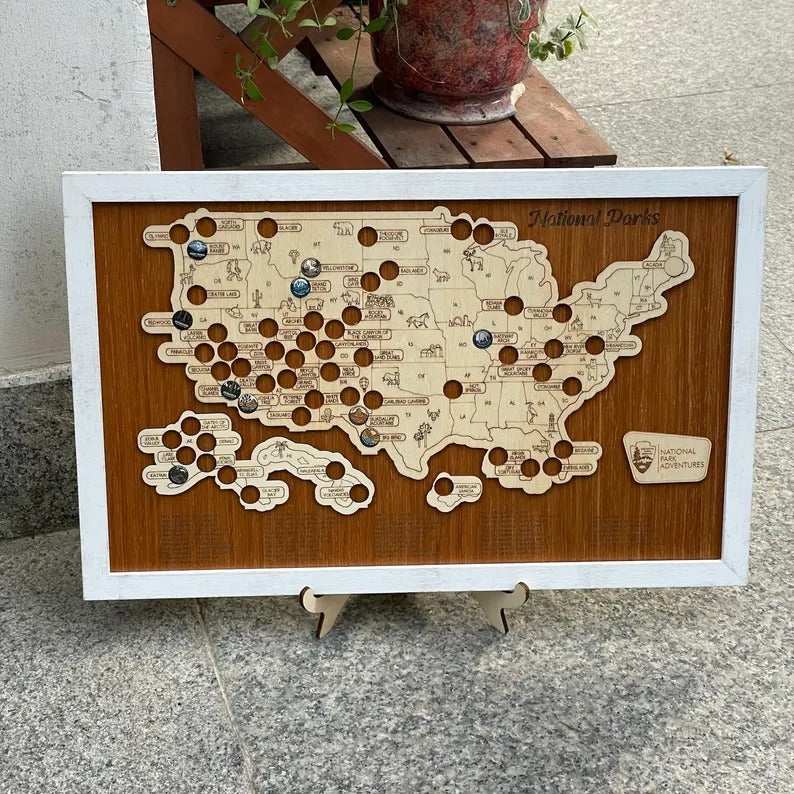 Custom National Park Map - Framed Wall Art & National Park Visitor Decor