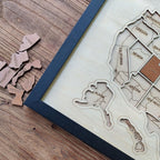 Personalized USA States Puzzle Map(Natural Wood)