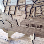 Personalized USA States Puzzle Map(Walnut)