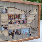 Personalized MLB Stadium Map Photo Frame(Laser Engraved Text)