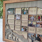 Personalized MLB Stadium Map Photo Frame(3D Raised Lettering)