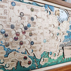 National Park Travel Map - 63 Parks Push Pin Map(Eagle)