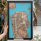 Wooden City Map - San Francisco