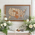 Personalized USA States Puzzle Map(Gery Oak)