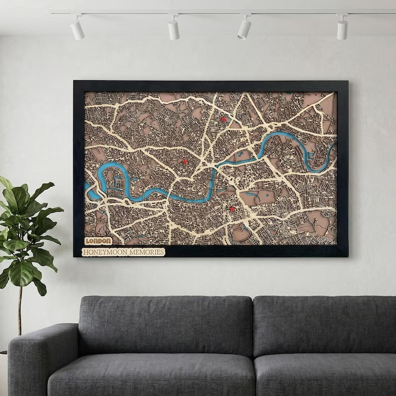 Wooden City Map - London