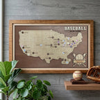 Personalized Baseball Stadium Map | Retirement Gifts