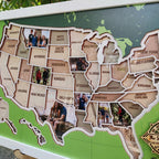 Personalized USA Photo Travel Map - Green