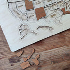 Personalized USA States Puzzle Map(Natural Wood)