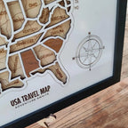 Personalized USA States Puzzle Map(White)