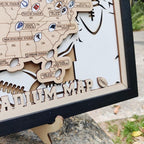 NFL Stadium Travel Tracker Map - Personalized Football Gift for Him - Mappae Pilot
