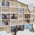 Personalized MLB Stadium Map Photo Frame(Laser Engraved Text)