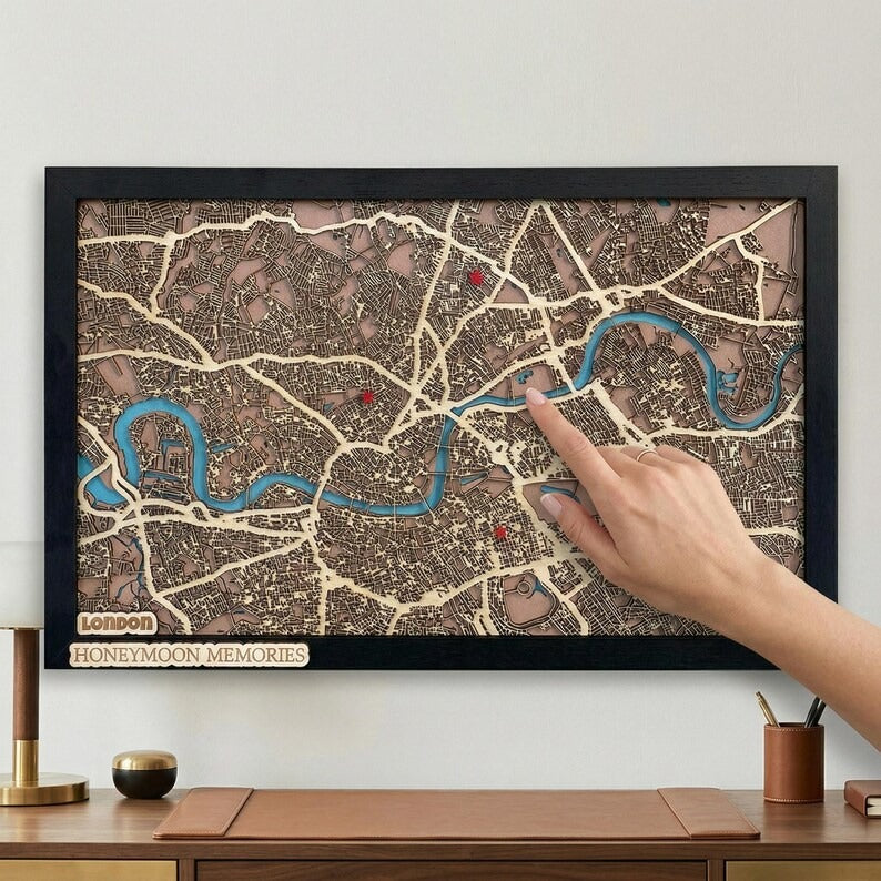 Wooden City Map - London
