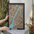 Wooden City Map - Manhatta