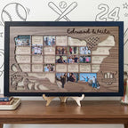 Personalized MLB Stadium Map Photo Frame(Laser Engraved Text)