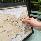 Personalized 2D Golf Course Tracker Map with Nameplate