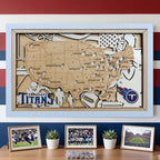 Football Stadium Map Tracker, Personalized Gifts