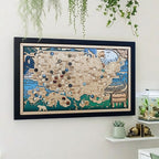 National Park Travel Map - 63 Parks Push Pin Map(Eagle)