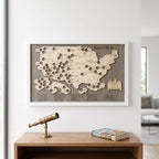 Engraved National Parks Map - Wooden USA Travel Tracker Gift