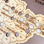 Personalized Basketball Arena Tracker Map – Vintage Brown Background