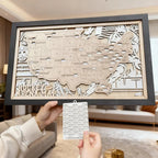 3D Wooden Ice Hockey Arena Map Art - Custom NHL Fan Gift for Him