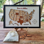 Personalized USA States Puzzle Map(White)